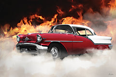 LD4107 - Flaming Oldsmobile - 18x12