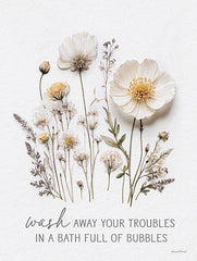 LET1242 - Wash Away Troubles Pressed Flowers - 12x16