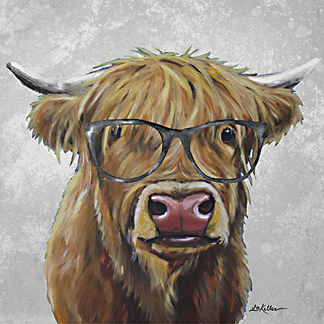 Lee Keller LK272 - LK272 - Highland with Glasses - 12x12 Whimsical, Cow, Highland Cow, Portrait, Glasses from Penny Lane