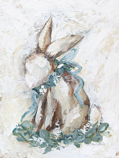 Mackenzie Kissell MKA207 - MKA207 - Floral Rabbit - 12x16 Easter, Bunny, Rabbit, Flowers, Ribbon, Greenery, Abstract, Spring from Penny Lane