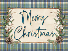 MOL2942 - Dusty Blue Merry Christmas - 16x12