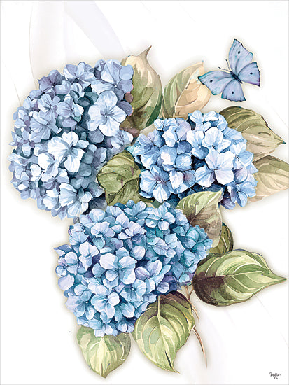 Mollie B. MOL2948 - MOL2948 - Floral Breeze II - 12x16 hydrangea flowers butterfly botanical pastel floral garden painterly spring from Penny Lane