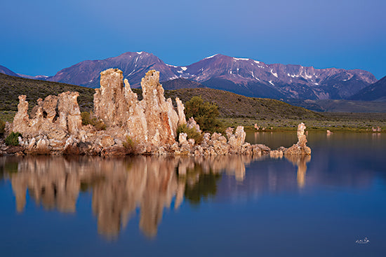 Martin Podt MPP1126 - MPP1126 - Blue Hour at Mono Lake - 18x12 Mono Lake, tufa formations, mountain reflection, still water, alpine backdrop, blue hour landscape, serene lake, dramatic geology, Eastern Sierra, mirrored surface, tranquil nature, scenic California, pastel twilight, rock spires, lakeside panorama, wilderness photography, peaceful outdoors, reflective composition, mountain lake, fine art landscape from Penny Lane