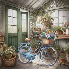 ND405 - In the Garden Floral Bike - 12x12