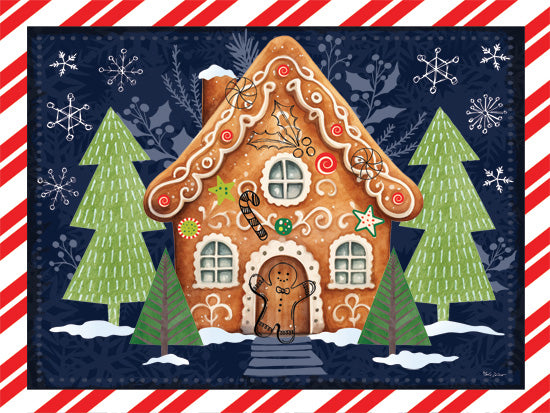 Nicole DeCamp ND691 - ND691 - Gingerbread House - 16x12 Christmas, Holidays, Gingerbread, Gingerbread House, Gingerbread Man, Cookies, Kitchen, Trees, Winter, Snowflakes, Candy Cane Border from Penny Lane