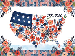 ND905 - Floral United States - 16x12