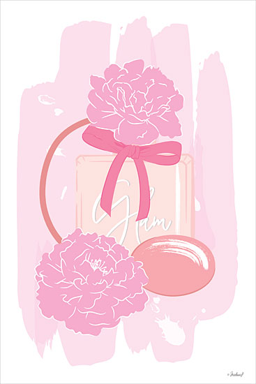Martina Pavlova PAV592 - PAV592 - Simply Glam - 12x18 botanical, home spaces, still life, floral, bath, peony, soap, ribbon, bow, brush strokes, decorative, feminine, digital illustration, pink from Penny Lane