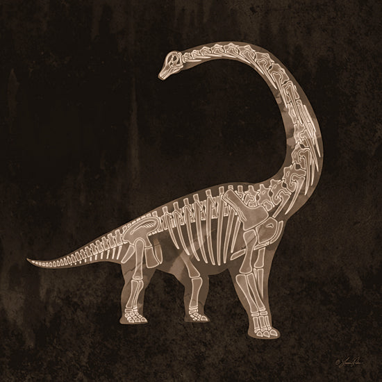 Lauren Rader RAD1459 - RAD1459 - Brachiosaurus   - 12x12 Dinosaur, Brachiosaurus, Dinosaur Bones, Children, Kid's Room, Masculine from Penny Lane