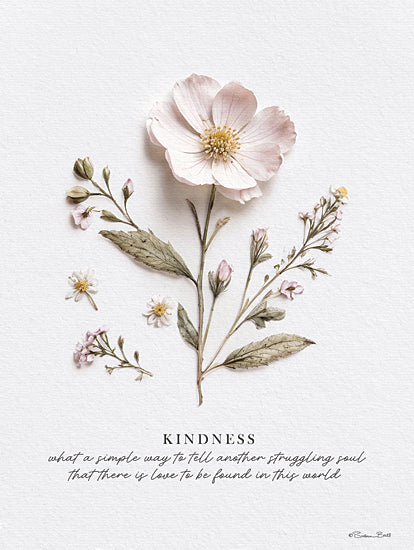 Susan Ball SB1477 - SB1477 - Kindness   - 12x16 kindness quote, love, compassion, gentle flowers, pastel floral art, message of hope, watercolor art from Penny Lane