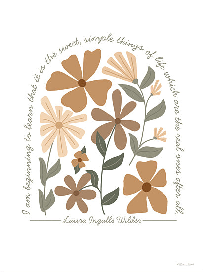 Susan Ball SB1557 - SB1557 - Sweet Simple Things - 12x16 botanical, typography, floral, inspirational, word art, flowers, quote, script, leaves, decorative, feminine, digital illustration, neutral from Penny Lane
