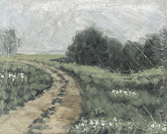 Sara G. Designs SGD362 - SGD362 - Scenic Way - 16x12 landscape, botanical, path, trees, greenery, rural, meadow, dirt road, overcast, painterly, moody, oil painting, green from Penny Lane