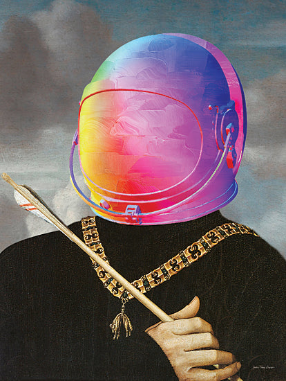 Seven Trees Design ST1246 - ST1246 - Echoes of the Future Past - 12x16 astronaut helmet on portrait, surreal renaissance fusion from Penny Lane