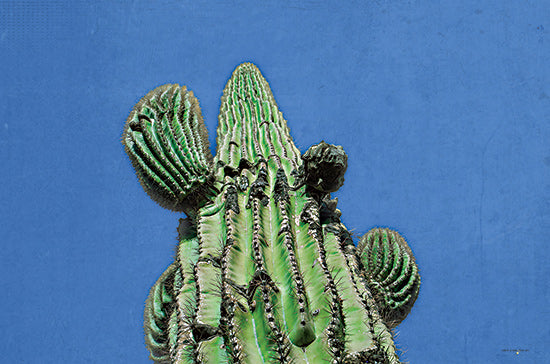 Catch A Star Fine Art STAR179 - STAR179 - Saguaro Standing Tall I - 18x12 saguaro cactus, clear blue sky, vertical cactus, desert icon, southwestern plant, ribbed trunk, cactus silhouette, towering succulent, blue backdrop, desert plant from Penny Lane
