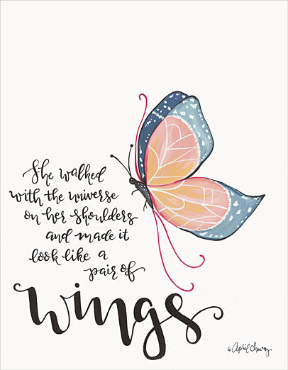 April Chavez AC137 - AC137 - Wings - 12x16 Signs, Typography, Butterfly, Inspirational, Feminine from Penny Lane