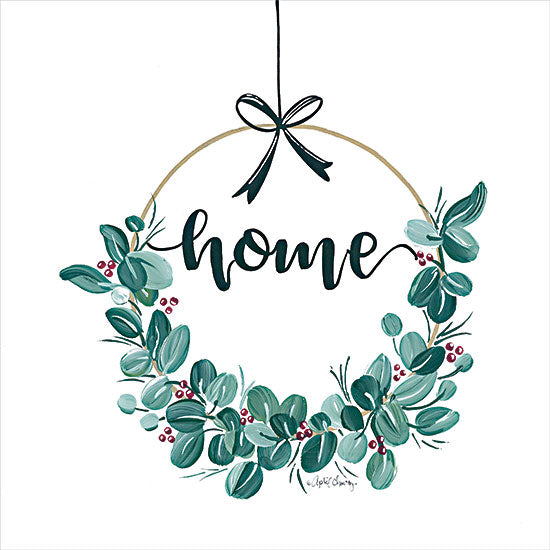 April Chavez AC188 - AC188 - Home Wreath     - 12x12 Home, Eucalyptus, Wreath, Signs from Penny Lane