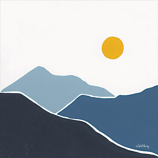 April Chavez AC199 - AC199 - Modern Mountain III - 12x12 Mountains, Stars, Contemporary, Nature from Penny Lane