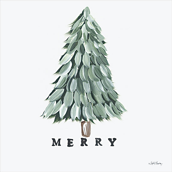 April Chavez AC215 - AC215 - Merry - 12x12 Christmas, Holidays, Merry, Christmas Tree, Winter, Typography, Signs from Penny Lane