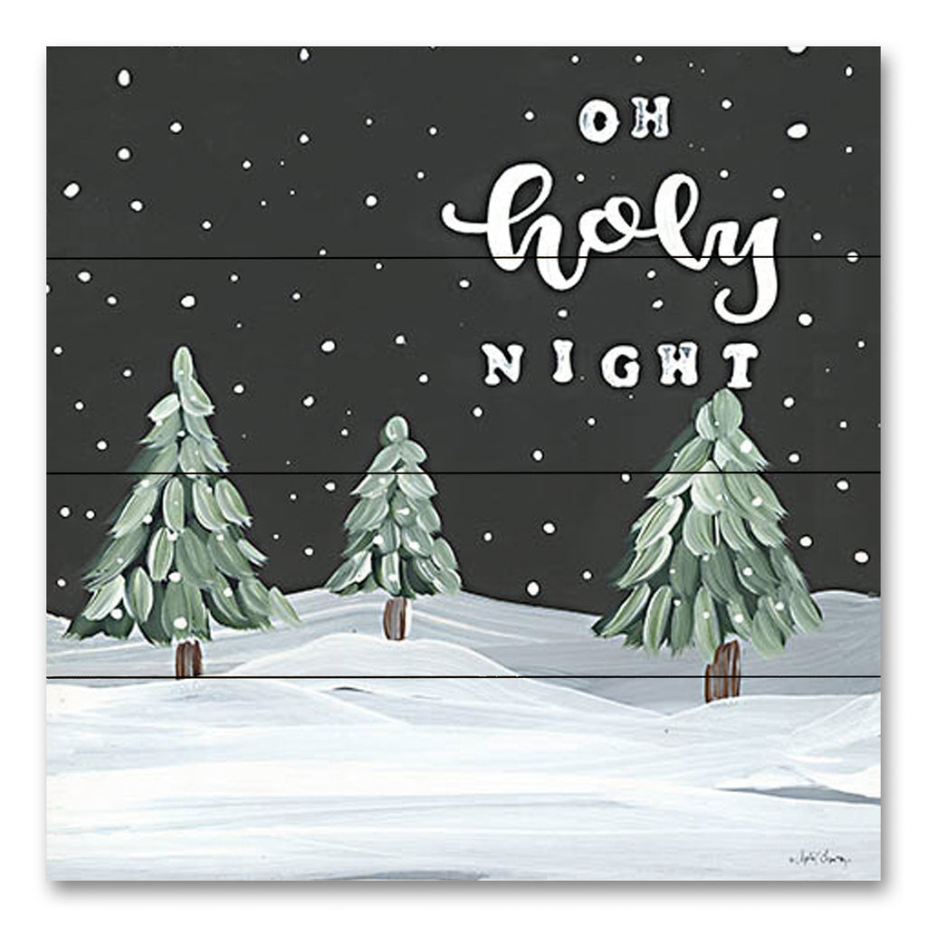April Chavez AC217PAL - AC217PAL - Oh Holy Night - 12x12 Christmas, Holidays, Oh Holy Night, Christmas Tree, Winter, Snow, Typography, Signs from Penny Lane