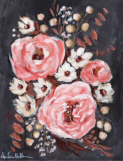 Amanda Hilburn AH107 - AH107 - Warmth - 12x16 Flowers, Pink Flowers, Fall, Bouquet, Black Background from Penny Lane