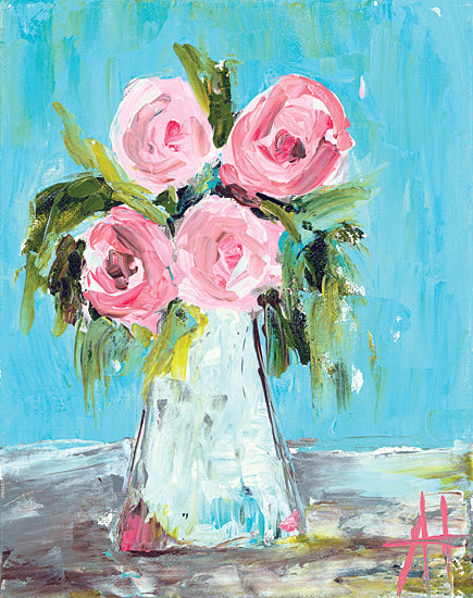 Amanda Hilburn AH112 - AH112 - The Smell of Summertime - 12x16 Flowers, Pink Flowers, Pitcher, Farmhouse/Country, Bouquet, Summer, Abstract from Penny Lane