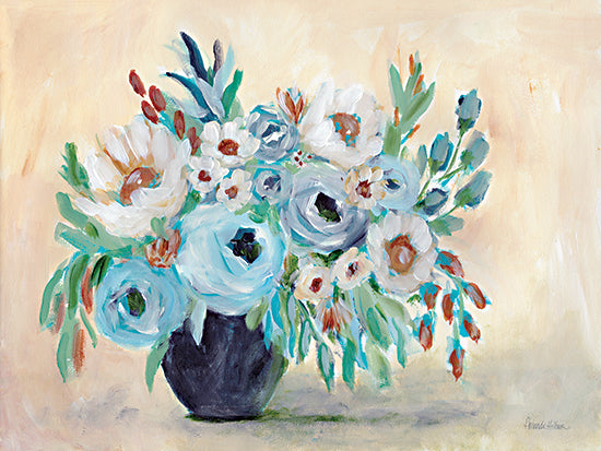 Amanda Hilburn AH156 - AH156 - Shade of Blue - 16x12 Flowers, Blue Flowers, Abstract, Bouquet, Vase, Blooms from Penny Lane