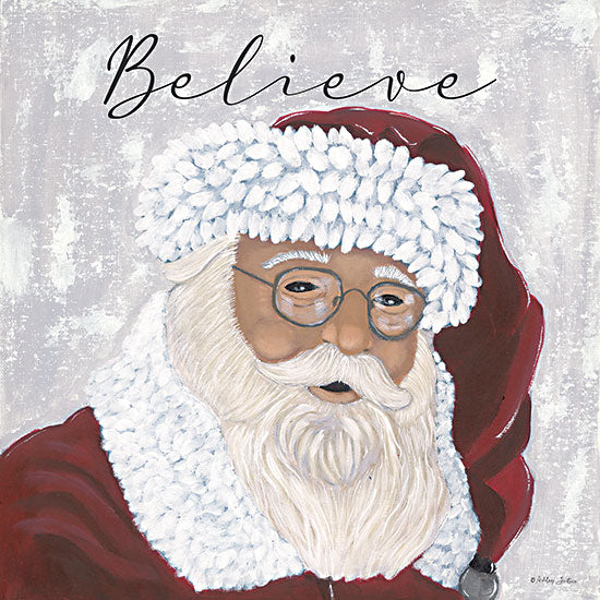 Ashley Justice AJ135 - AJ135 - Believe Santa - 12x12 Christmas, Holidays, Santa Claus, Believe, Typography, Signs, Winter from Penny Lane