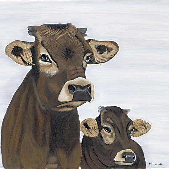 Ashley Justice AJ143 - AJ143 - Picture of Love - 12x12 Cows, Farm Animals, Brown Cows from Penny Lane