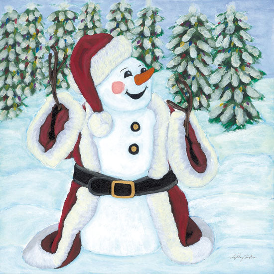 Ashley Justice AJ169 - AJ169 - Dream Big - 12x12 Winter, Snowman, Santa Claus, Whimsical, Trees, Snow, Landscape from Penny Lane