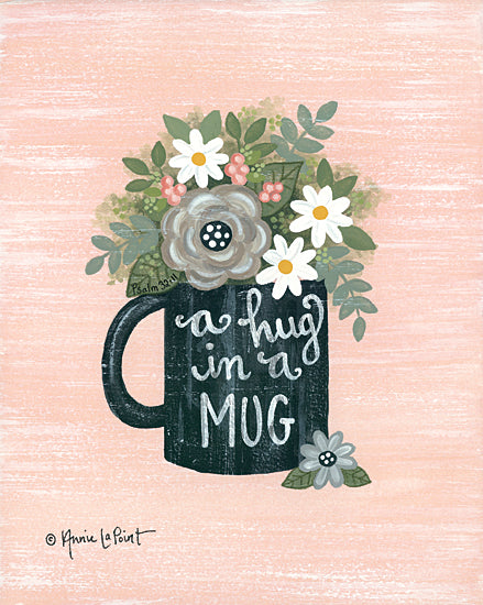 Annie LaPoint ALP1919 - ALP1919 - Hug a Mug - 12x16 Signs, Typography, Hug Mug, Flowers from Penny Lane