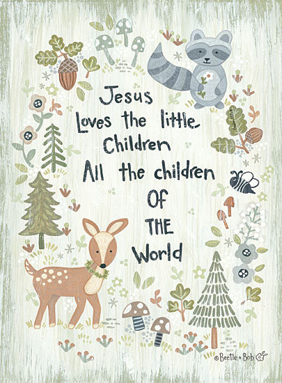Annie LaPoint ALP1981 - ALP1981 - All the Children of the World - Woodland - 12x16 Jesus Love the Little Children, Children, Woodland Animals, Babies, Forest from Penny Lane