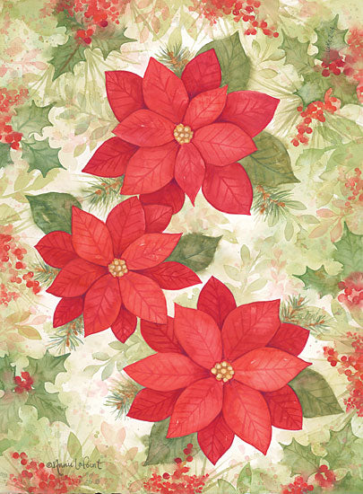 Annie LaPoint ALP1984 - ALP1984 - Peaceful Poinsettias - 12x16 Flowers, Poinsettias, Christmas, Holidays, Christmas Flower from Penny Lane