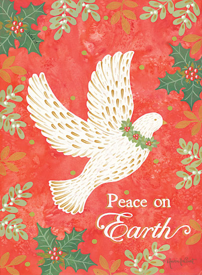 Annie LaPoint ALP1985 - ALP1985 - Peaceful Dove - 12x16 Holidays, Dove, Bird, Peace on Earth, Berries, Holly, Greenery, Christmas from Penny Lane