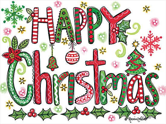 Annie LaPoint ALP2019 - ALP2019 - Happy Christmas - 16x12 Happy Christmas, Ornaments, Snowflakes, Christmas Icons, Signs from Penny Lane