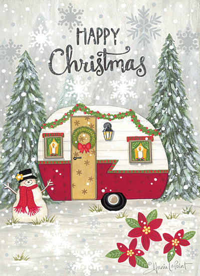 Annie LaPoint ALP2089 - ALP2089 - Happy Christmas Camper - 12x16 Christmas, Holidays, Camper, Lodge, Camping, Winter, Happy Christmas, Typography, Signs, Snowman, Snow, Whimsical from Penny Lane