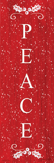 Annie LaPoint ALP2238A - ALP2238A - Peace - 12x36 Christmas, Holiday, Peace, Typography, Signs, Religious, Red & White, Winter, Holly from Penny Lane