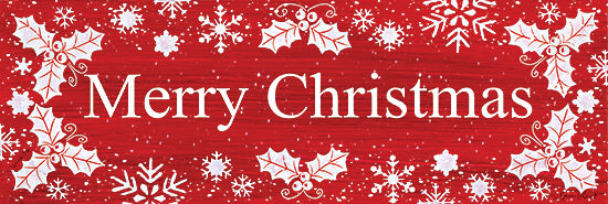 Annie LaPoint ALP2241A - ALP2241A - Merry Christmas - 36x12 Christmas, Holiday, Merry Christmas, Typography, Signs, Religious, Red & White, Winter, Holly from Penny Lane