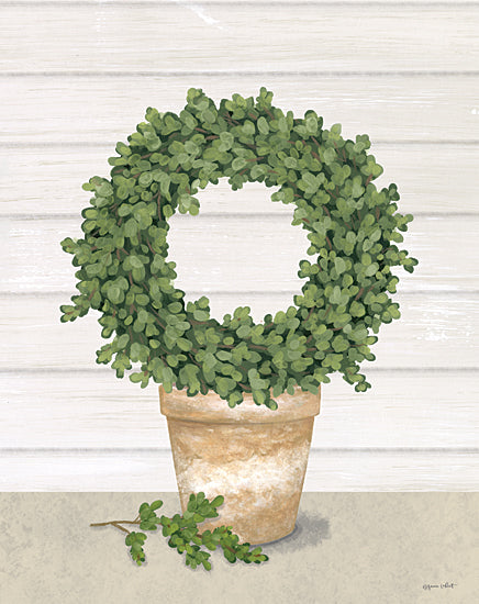 Annie LaPoint ALP2298 - ALP2298 - Potted Boxwood Wreath - 12x16 Potted Boxwood Wreath, Wreath, Greenery, Decorative from Penny Lane