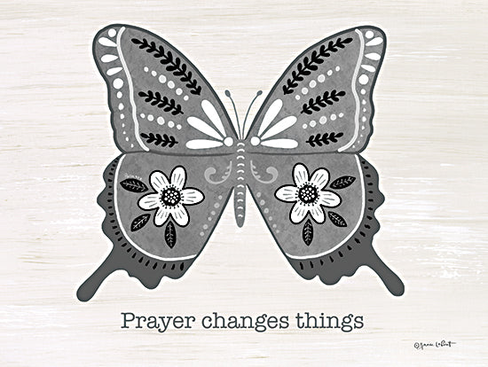 Annie LaPoint ALP2324 - ALP2324 - Prayer Butterfly - 16x12 Butterfly, Religious, Prayer Changes Things, Typography, Signs, Textual Art,  Flowers, Folk Art from Penny Lane