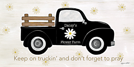 Annie LaPoint ALP2327 - ALP2327 - Keep On Truckin' - 18x9 Inspirational, Keep on Truckin' and Don't Forget to Pray, Typography, Signs, Textual Art, Truck, Black Truck, Flower Farm, Daisies, Flowers, Spring from Penny Lane