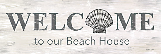 Annie LaPoint ALP2332A - ALP2332A - Welcome to Our Beach House - 36x12 Welcome, Welcome to Our Beach House, Coastal, Beach House, Shell, Summer Home, Typography, Signs, Textual Art, Summer, Leisure from Penny Lane