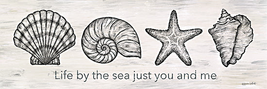 Annie LaPoint ALP2333 - ALP2333 - Life by the Sea - 18x6 Coastal, Inspirational, Life by the Sea Just You and Me, Typography, Signs, Textual Art, Shells from Penny Lane
