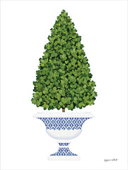 ALP2457 - Blue & White Potted Topiary III - 12x16