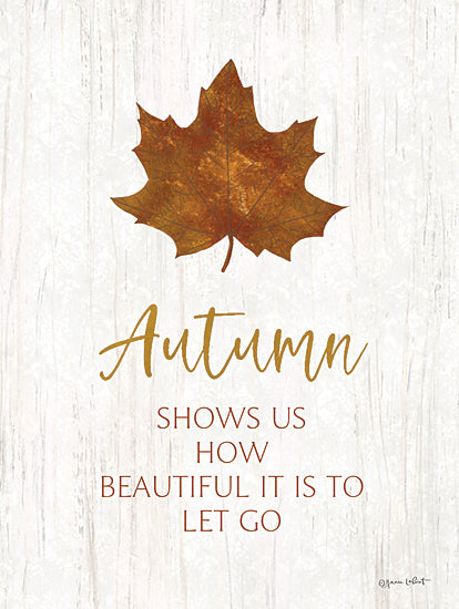 Annie LaPoint ALP2502 - ALP2502 - Autumn Leaves - 12x16 Fall, Leaf, Autumn Shows Us How Beautiful It is to Let Go, Typography, Signs, Textual Art, Inspirational from Penny Lane