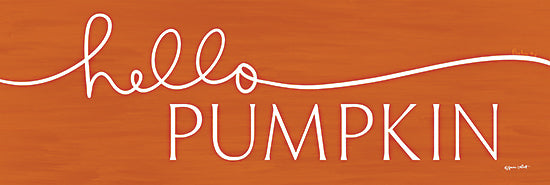 Annie LaPoint ALP2504 - ALP2504 - Hello Pumpkin Sign - 18x6 Fall, Hello Pumpkin, Typography, Signs, Textual Art, Whimsical, Orange, White from Penny Lane