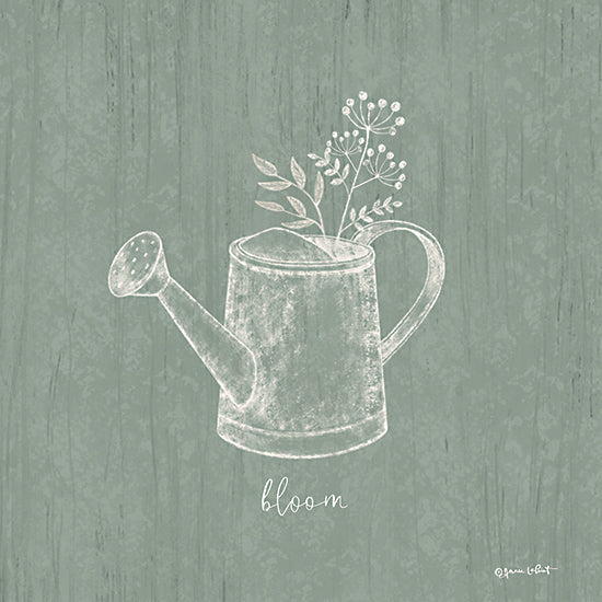 Annie LaPoint ALP2530 - ALP2530 - Honeybloom Watering Can - 12x12 Garden Tools, Watering Can, Greenery, Bloom, Typography, Signs, Textual Art, Stamped, Triptych from Penny Lane