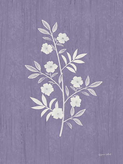 Annie LaPoint ALP2532 - ALP2532 - Providence Botanical I - 12x16 Flowers, White Flowers,  Leaf Stem, Botanical, Purple & White from Penny Lane