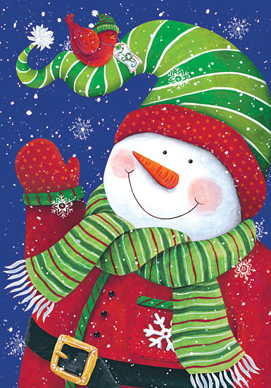 Diane Kater ART1040 - Jolly Snowman I - Snowman, Stocking Cap, Cardinals, Sweater from Penny Lane Publishing