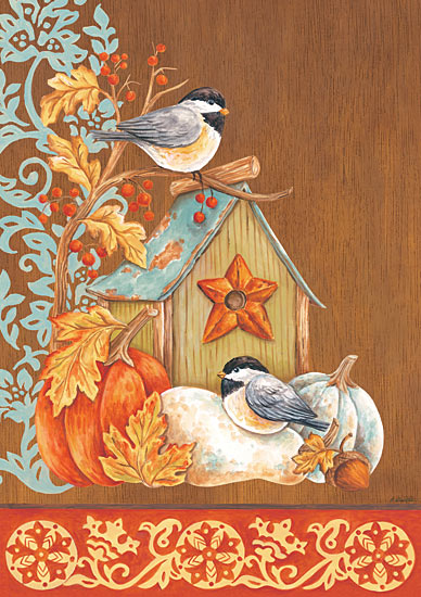 Diane Kater ART1064 - Fancy Family Birdhouse - Birdhouse, Birds, Autumn, Pumpkins, Patterns from Penny Lane Publishing