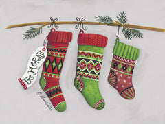 ART1193 - Be Merry Stockings  - 16x12