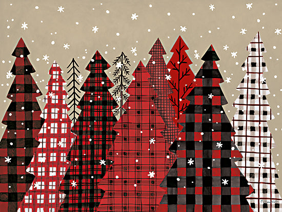 Diane Kater ART1295 - ART1295 - Patterned Trees     - 16x12 Christmas, Holidays, Christmas Trees, Trees, Patterned Trees, Patterns, Lodge, Winter from Penny Lane